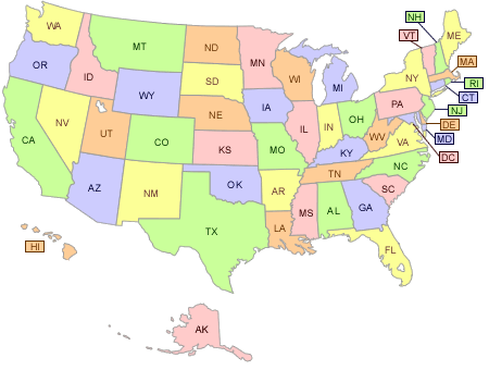 Map of the United States